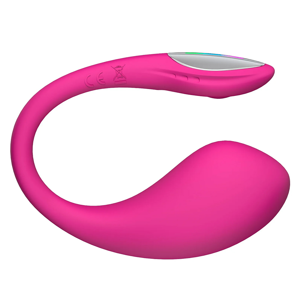 Detalhe do Vibrador Lush 4 em silicone m�dico pink, evidenciando design ergon�mico e material seguro