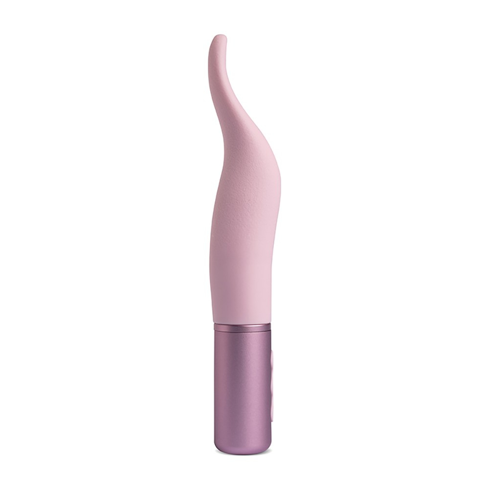 Vibrador para Clit�ris em Silicone Sweets S6 Rosa em vista lateral, ressaltando sua curvatura suave para estimula��o precisa