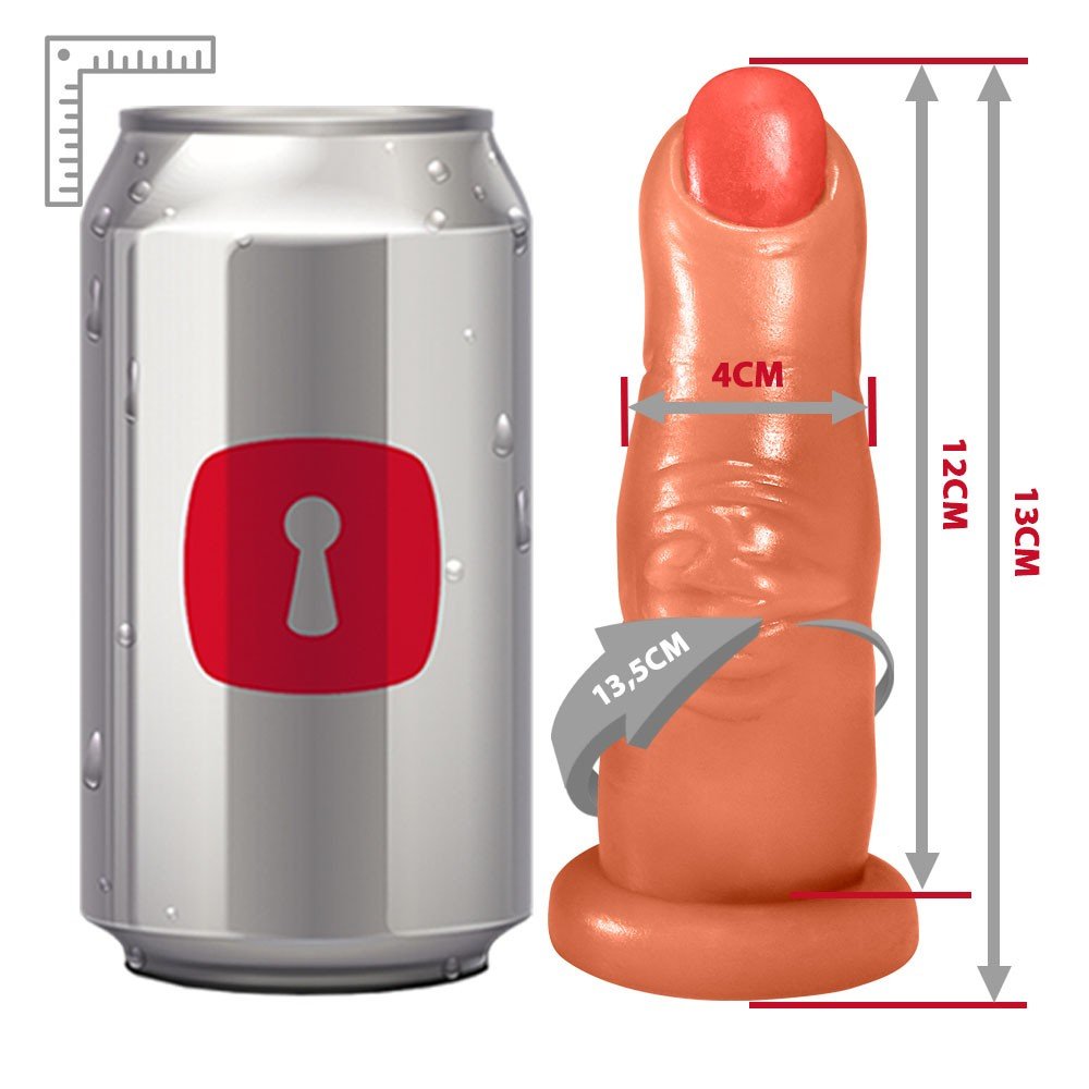 Dedo Realístico Indicador Grande Flexível Bob 13 x 4cm Bege | Foto 06 Ilustrativa Dedo Realístico Indicador Grande Flexível Bob 13 x 4cm Bege | Foto 06 Ilustrativa