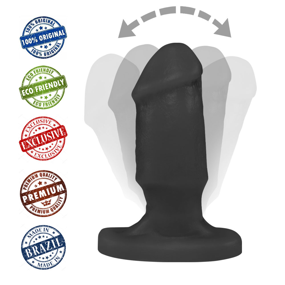 Plug Anal Pênis em PVC Flexível Atóxico 10 x 3,5cm Preto | Foto 05 Plug Anal Pênis em PVC Flexível Atóxico 10 x 3,5cm Preto | Foto 05