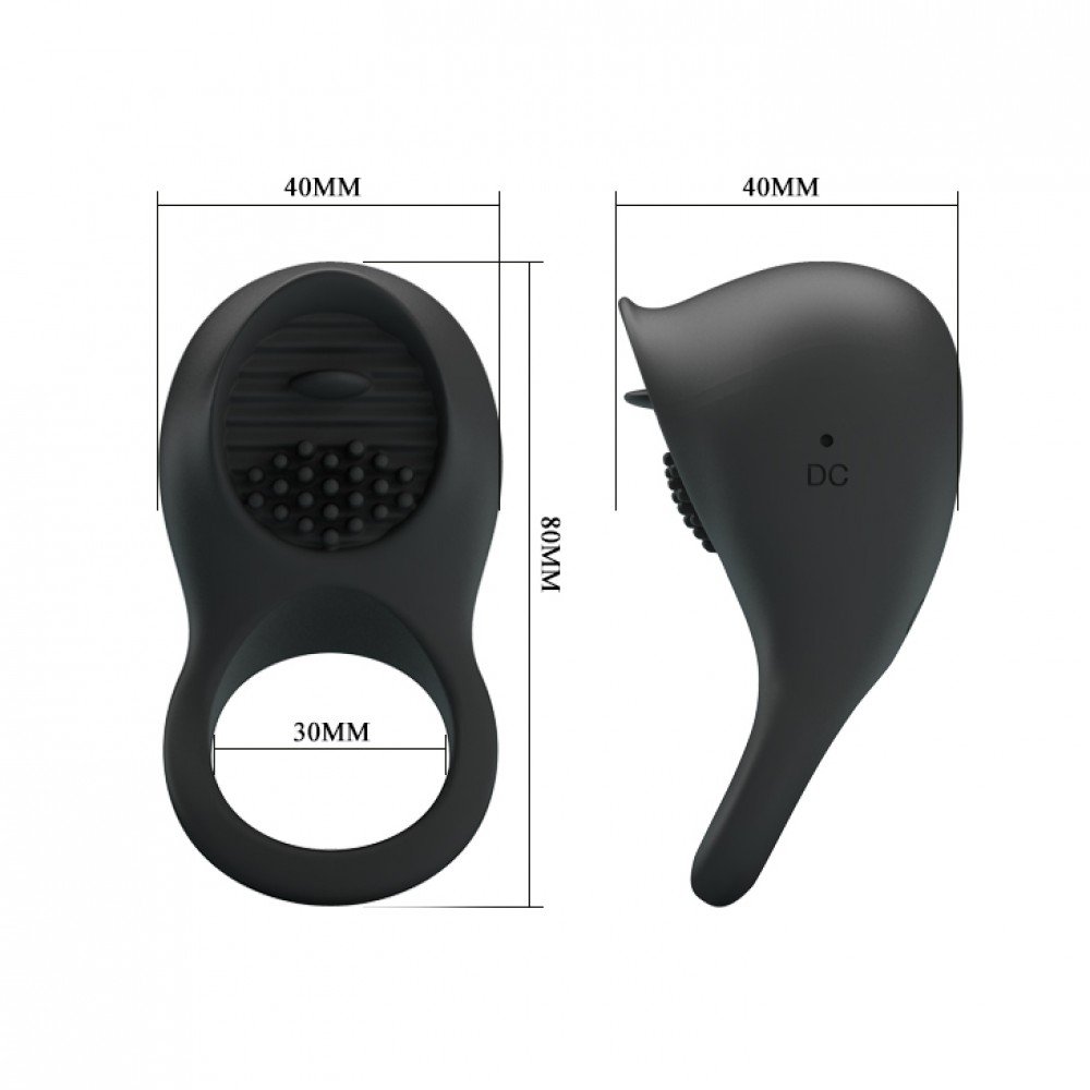 Anel Peniano em Silicone com 12 Vibrações Ring Shaking II Preto | Foto 06 Anel Peniano em Silicone com 12 Vibrações Ring Shaking II Preto | Foto 06