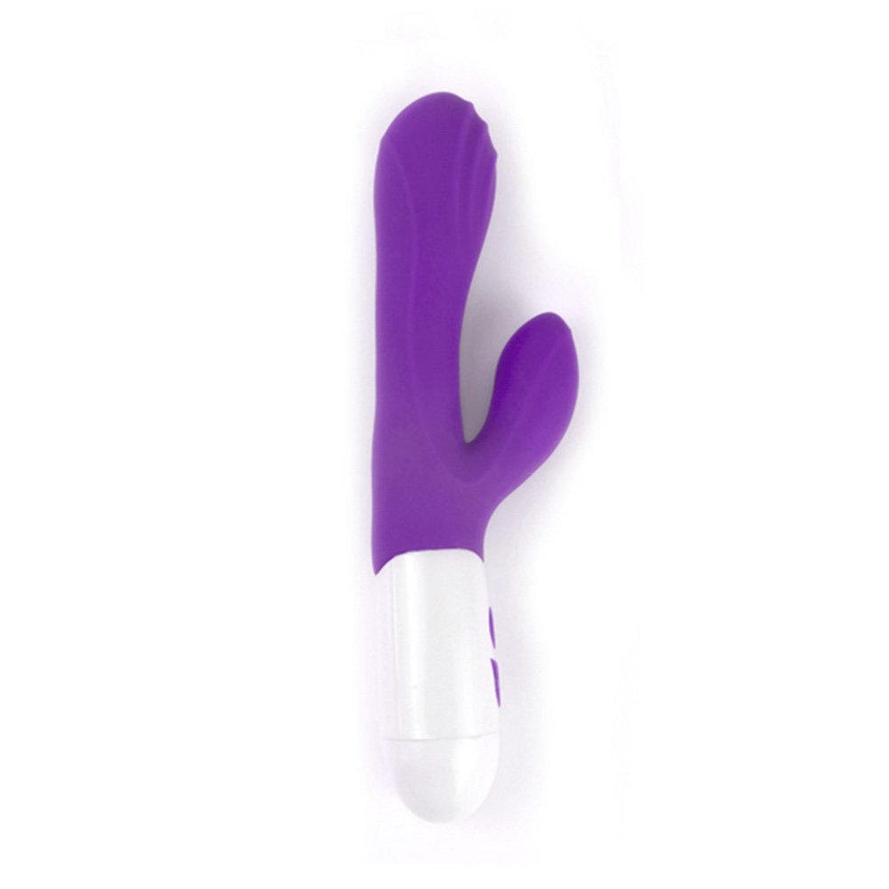 Vibrador Duplo em Silicone para Clit�ris e Ponto G com 20 Vibra��es HAPPY RABBIT Roxo | Foto 06