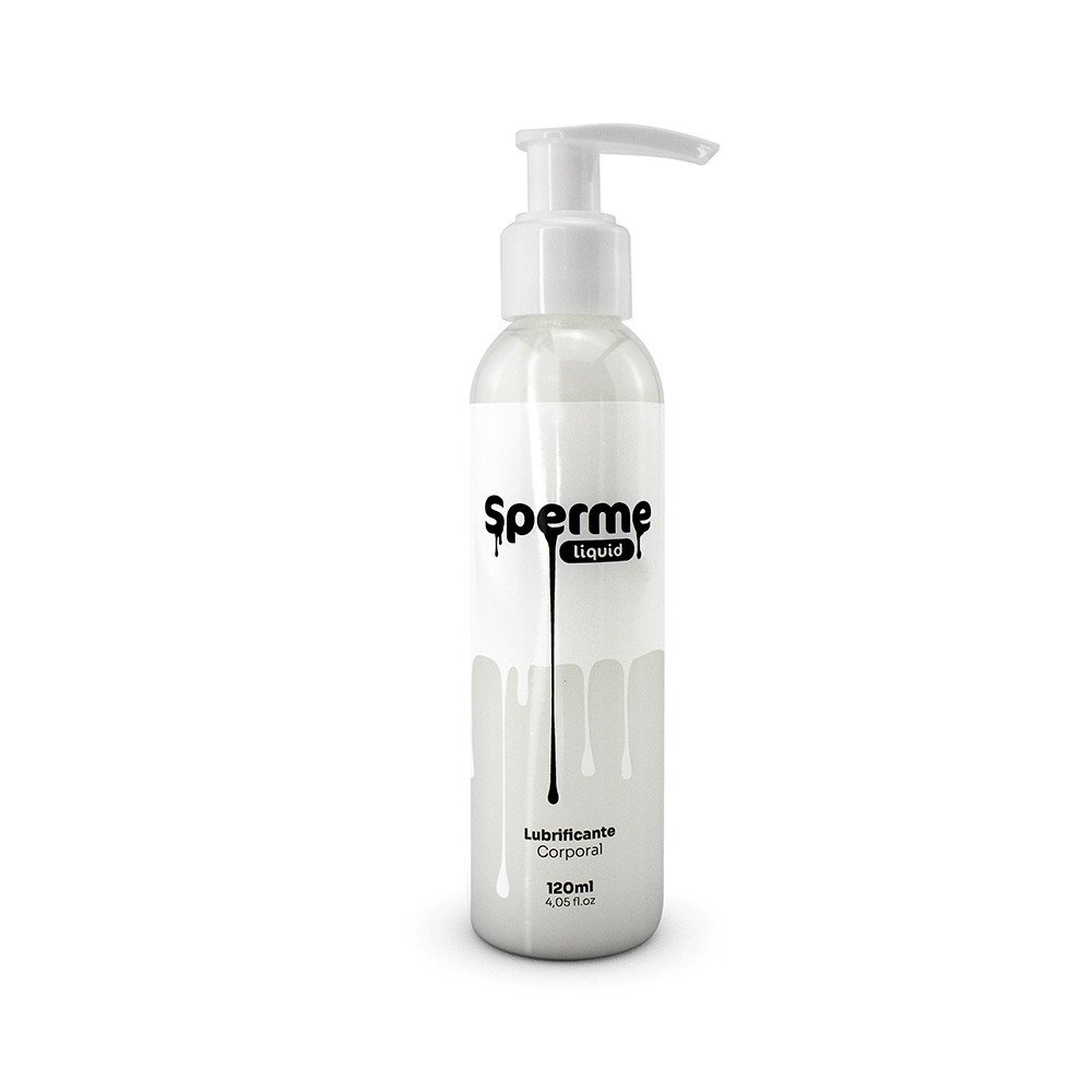 Frasco individual de Lubrificante Base de �gua Imitando o S�men Sperme Liquid (120ml) em close-up frontal