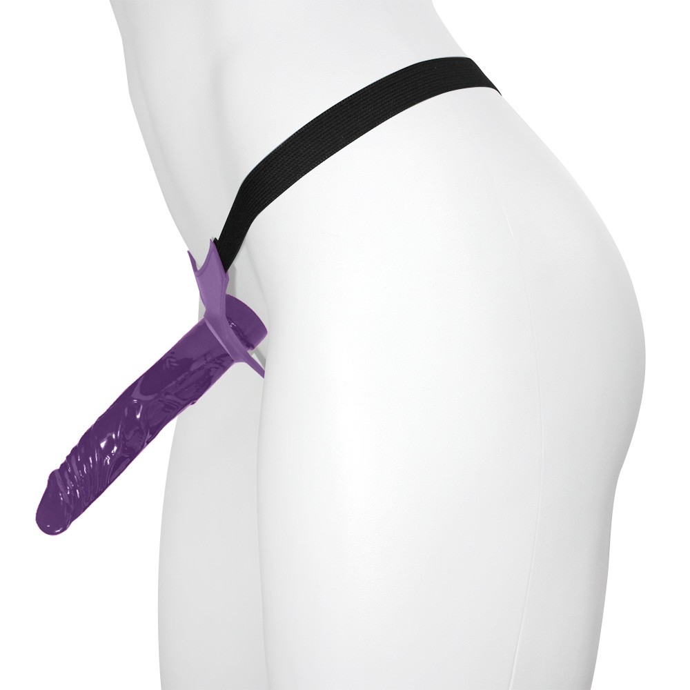Cinta Peniana com Pênis Realístico Tall 17,5 x 3,25cm Roxo | Foto 02