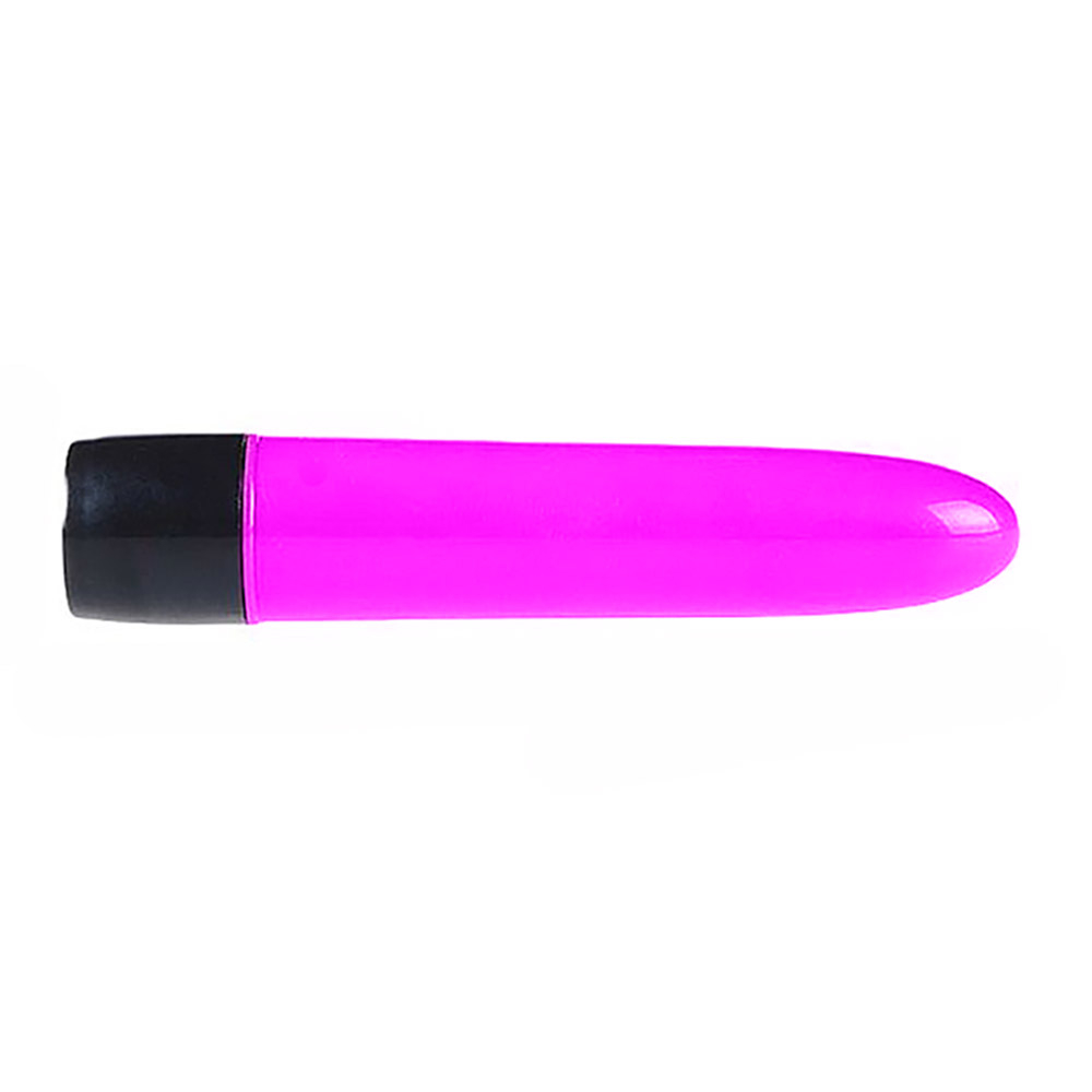 Vibrador Personal Liso Multivelocidade Pink em vista lateral, exibindo a superf�cie lisa e formato ergon�mico.