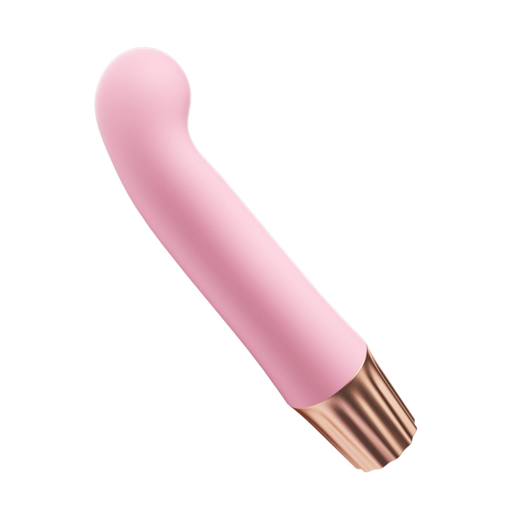 Vibrador Ponto G Recarreg�vel em Silicone com 10 Vibra��es Mini Happy Rosa - Vista frontal