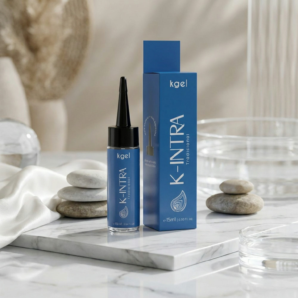 Frasco e embalagem do Gel Lubrificante K-Intra 15ml em composi��o com pedras e elementos de spa