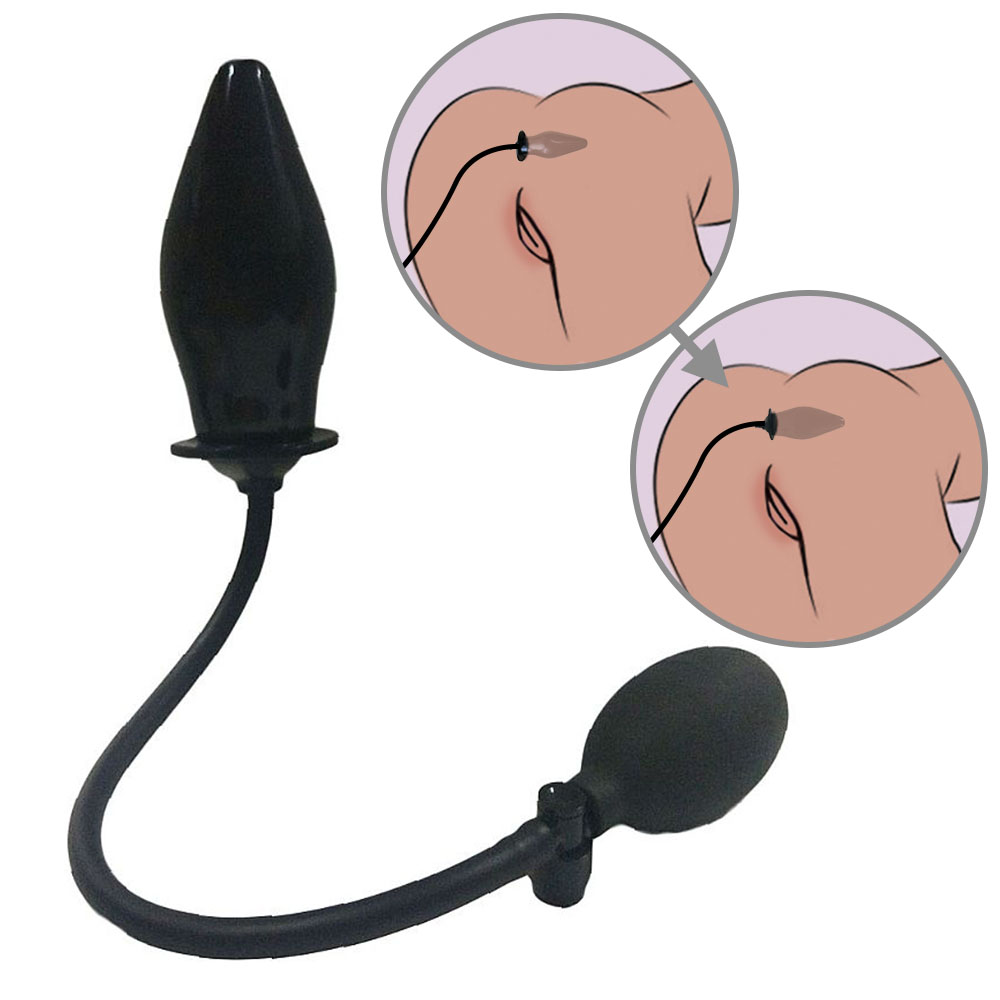 männer anal befriedigung Plug Anal Inflável com Esfera Estimulante em Silicone Macio Preto 9cm  Pretty Love - Plug Sexual main image 1