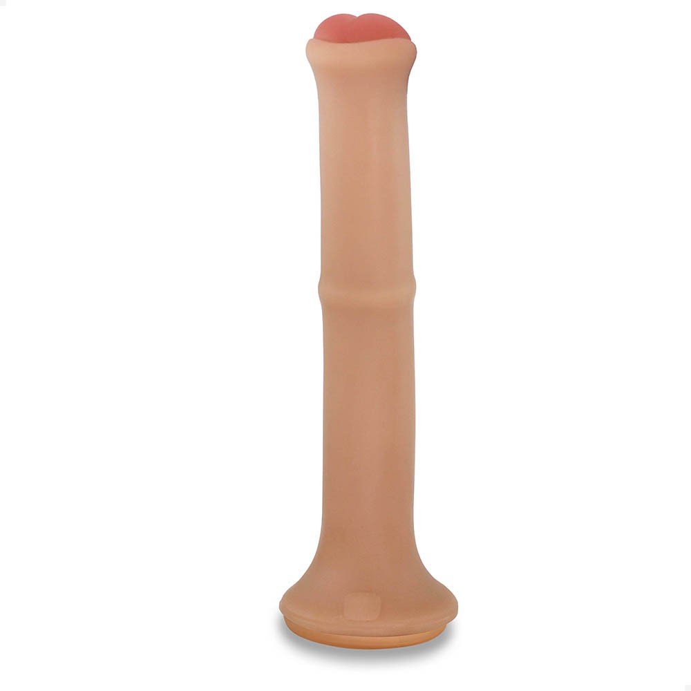 Pênis Gigante e Grosso Flexível Jamanta que Ejacula 34,5 x 5,8cm Bege | Foto 04