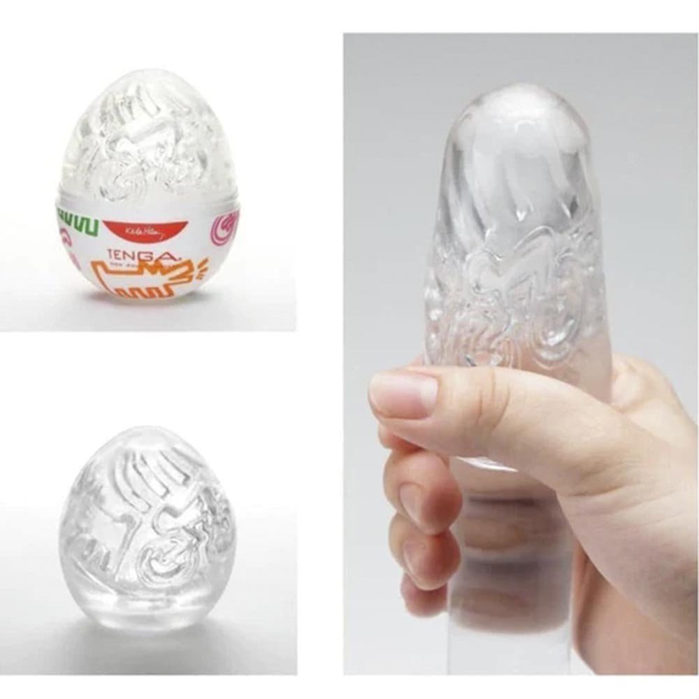 Masturbador Masculino Tenga EGG Street (O Original Japonês) - Edição Limitada Keith Haring | Foto 03