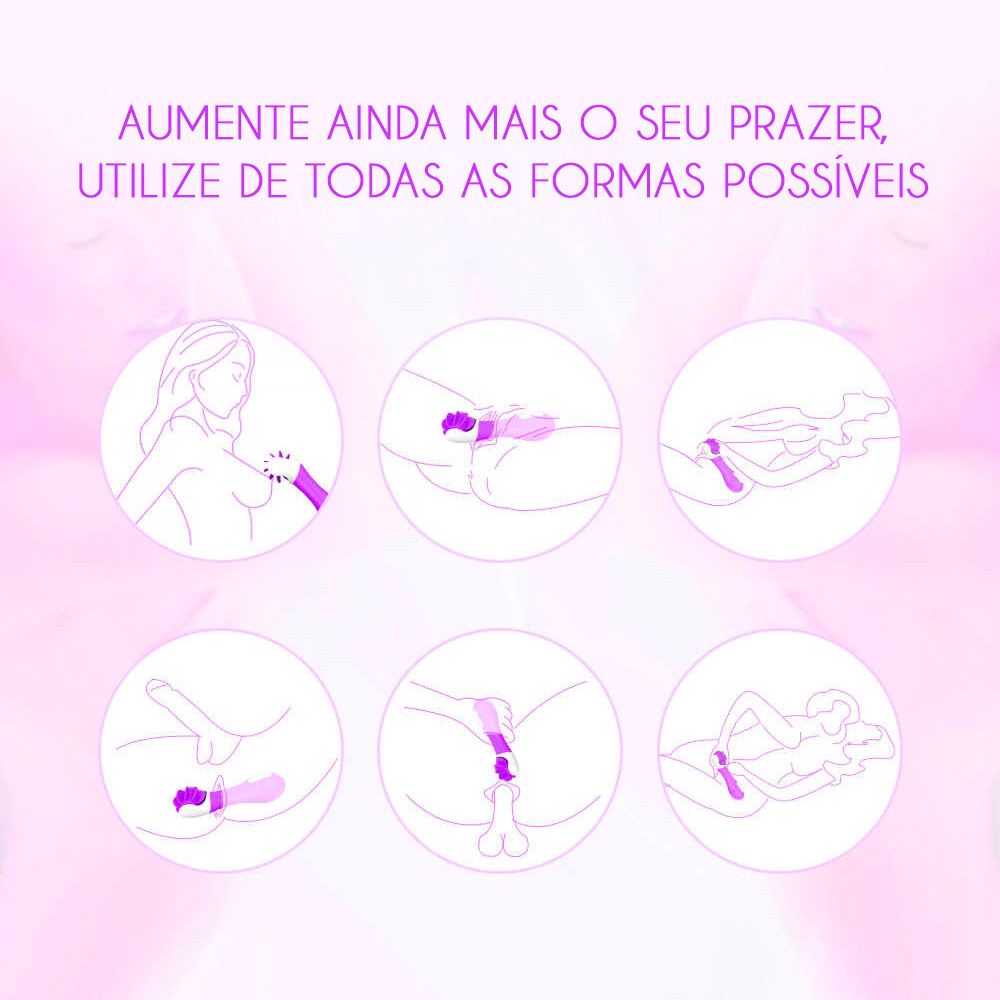 Embalagem do Simulador de Sexo Oral em Silicone Roxo