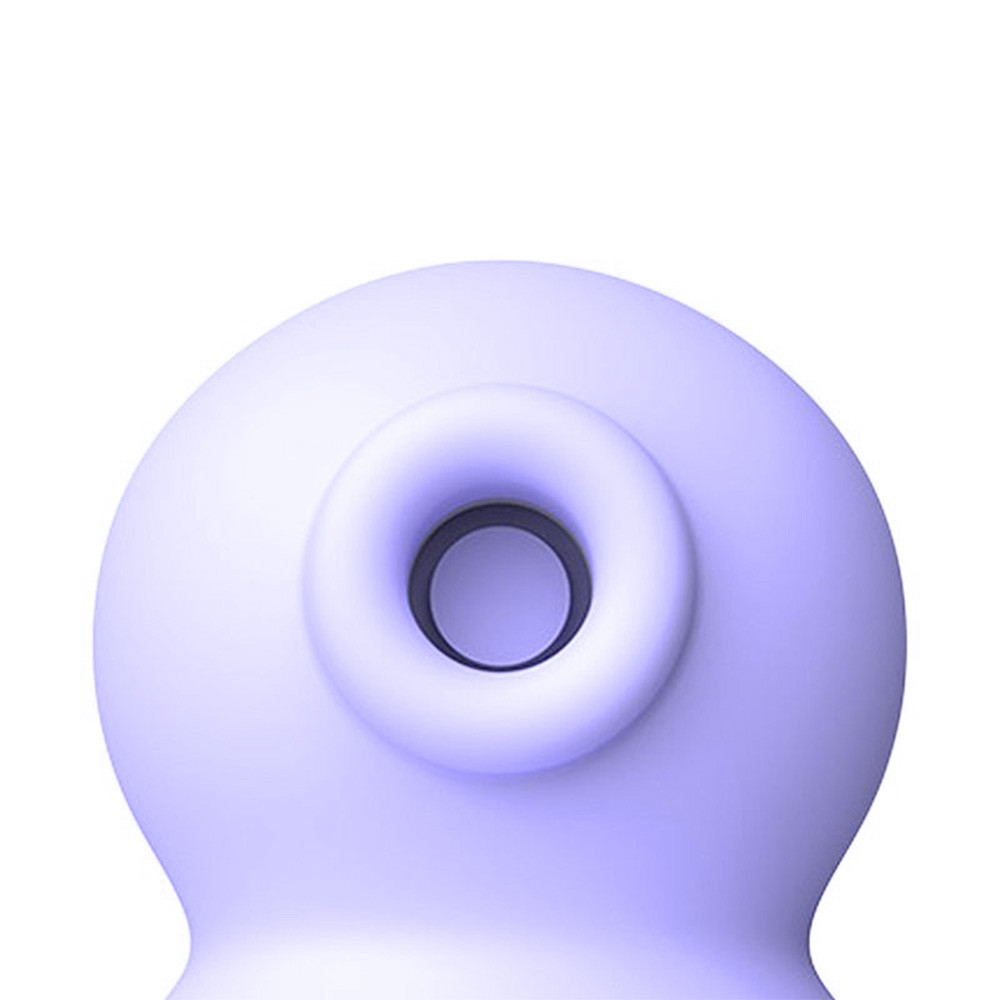 Vibrador para Clit�ris Recarreg�vel Octopi 2 Roxo - Close-up da �rea de suc��o e pulsa��o para prazer intenso