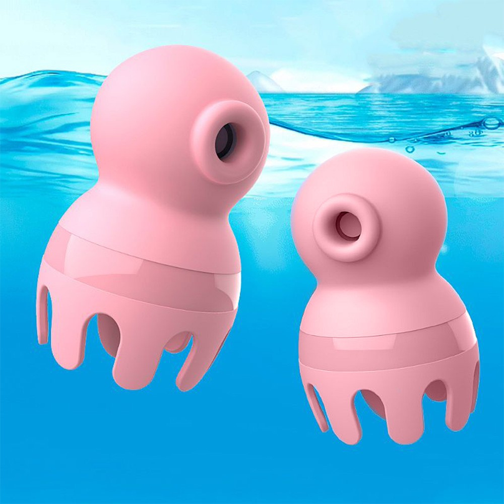 Dois Vibradores para Clit�ris Octopi 2 Rosa flutuando em �gua, mostrando sua resist�ncia