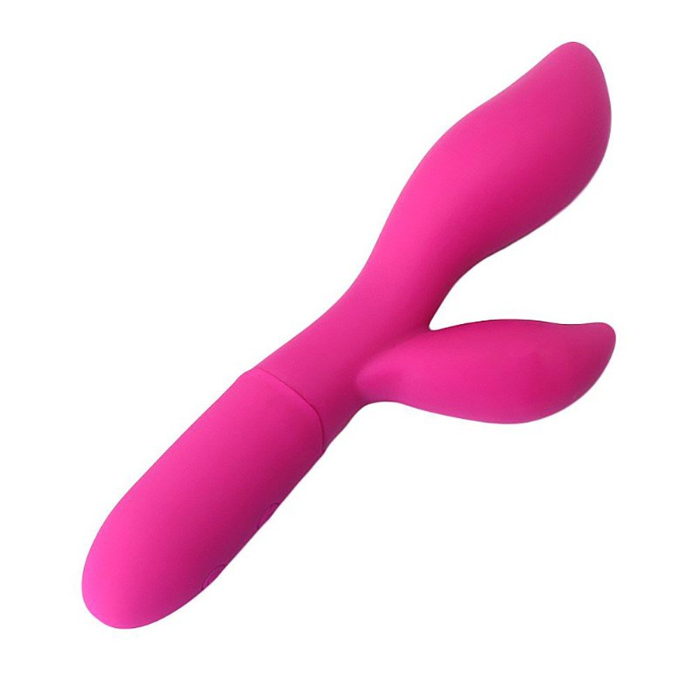 Vibrador Duplo em Silicone Recarregável com 10 Vibrações Lelis Pink | Foto 04