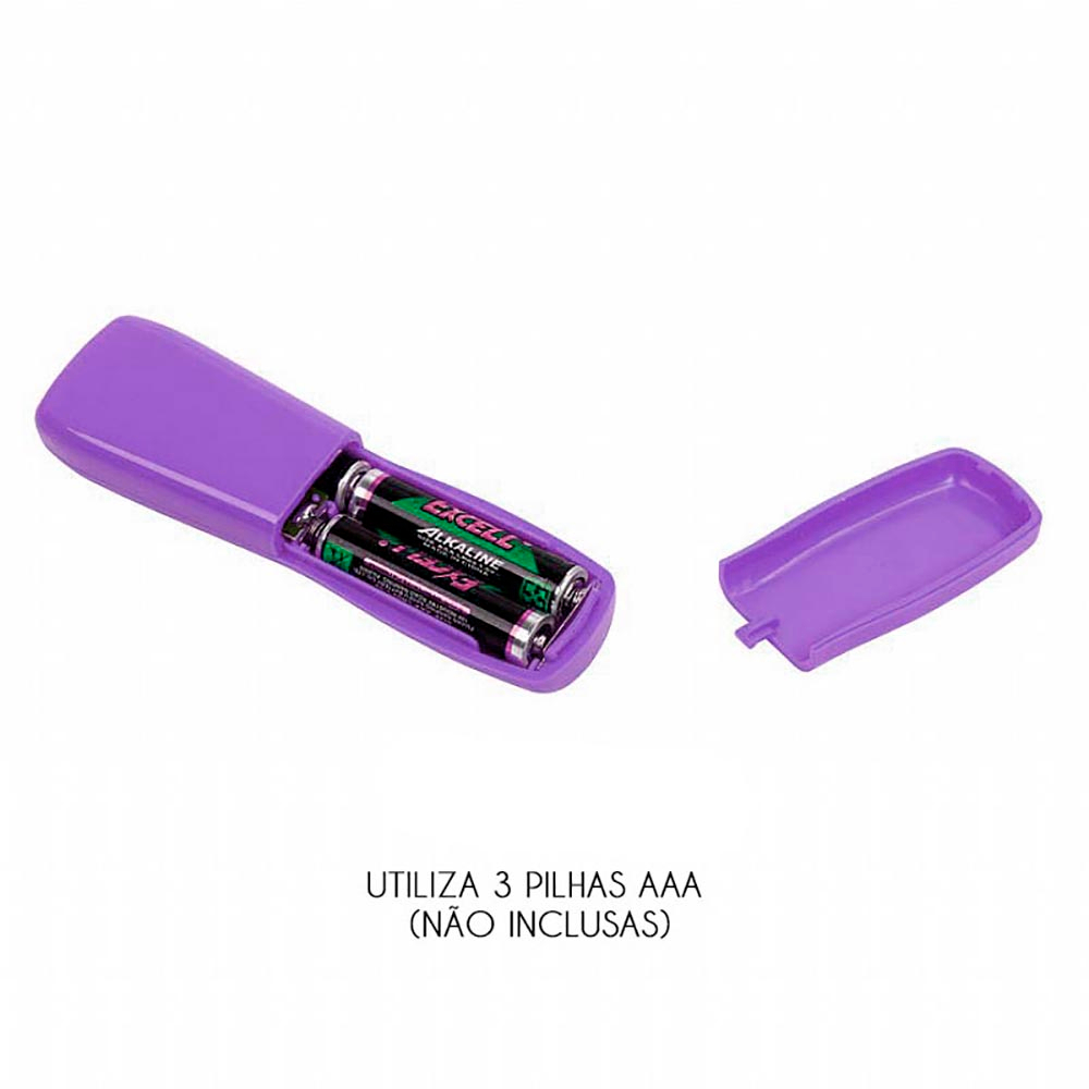 Vibrador Butterfly com Mini Pênis e Controle com Fio e Cinta Ajustável Lilás | Foto 05