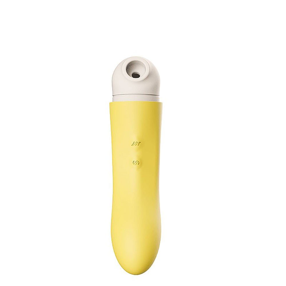 Vibrador Discreto Feminino em Silicone Recarregável com 7 Vibrações e 7 Pulsações Amarelo | Foto 02