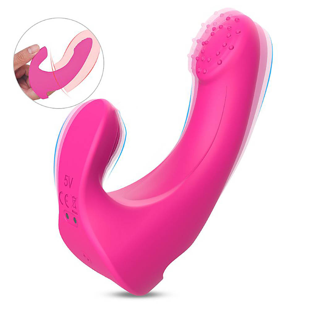 Estimulador Dedeira em Silicone Recarregável com 9 Vibrações Ponto G e Clitóris Finger Gun Pink | Foto 01