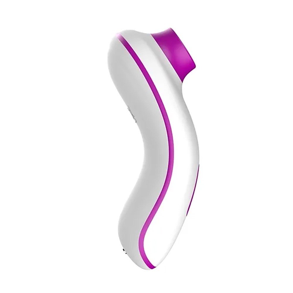 Vibrador para Clit�ris Addie Roxo | Vista lateral do vibrador mostrando o corpo curvado e os detalhes roxos