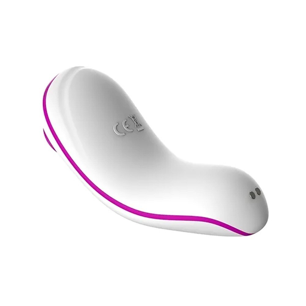 Vibrador para Clit�ris Addie Roxo | Vista traseira inferior mostrando a curvatura e os pontos de carregamento