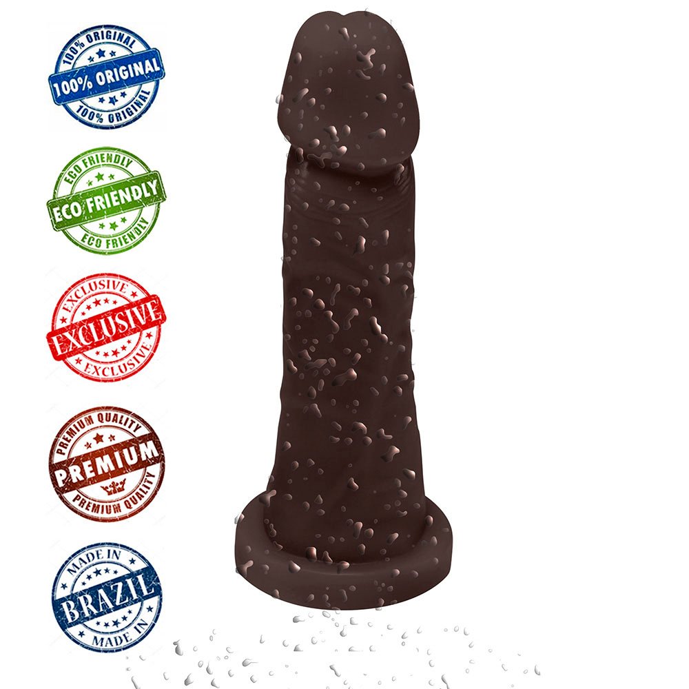 Base do P�nis de borracha Mi�rcoles marrom, destacando �rea para cinta