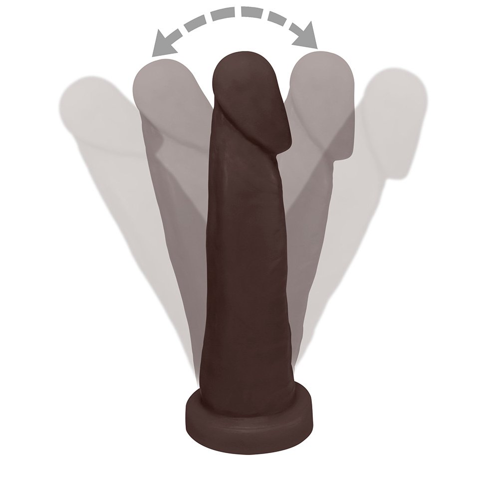 P�nis de Borracha Viernes 19 x 5cm Marrom em uma vis�o completa, exibindo o tamanho e a propor��o do dildo
