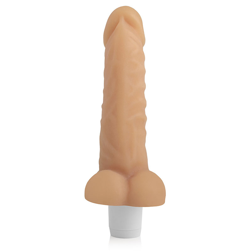 P�nis Real�stico Feito em Cyberskin com Escroto, Veias e Vibro Nervoso 13 x 4cm Bege | Foto 02