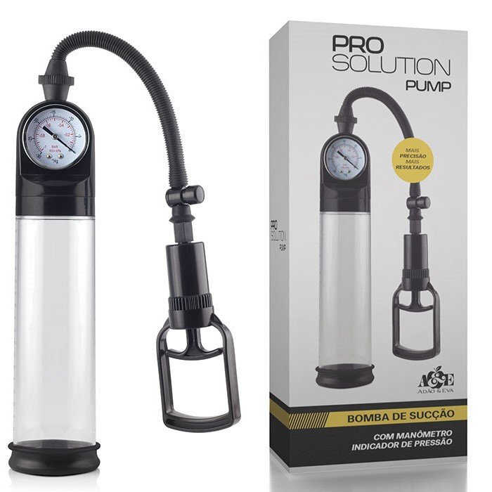 Bomba Peniana Manual com Indicador de Pressão Pro Solution Pump Transparente | Foto 02