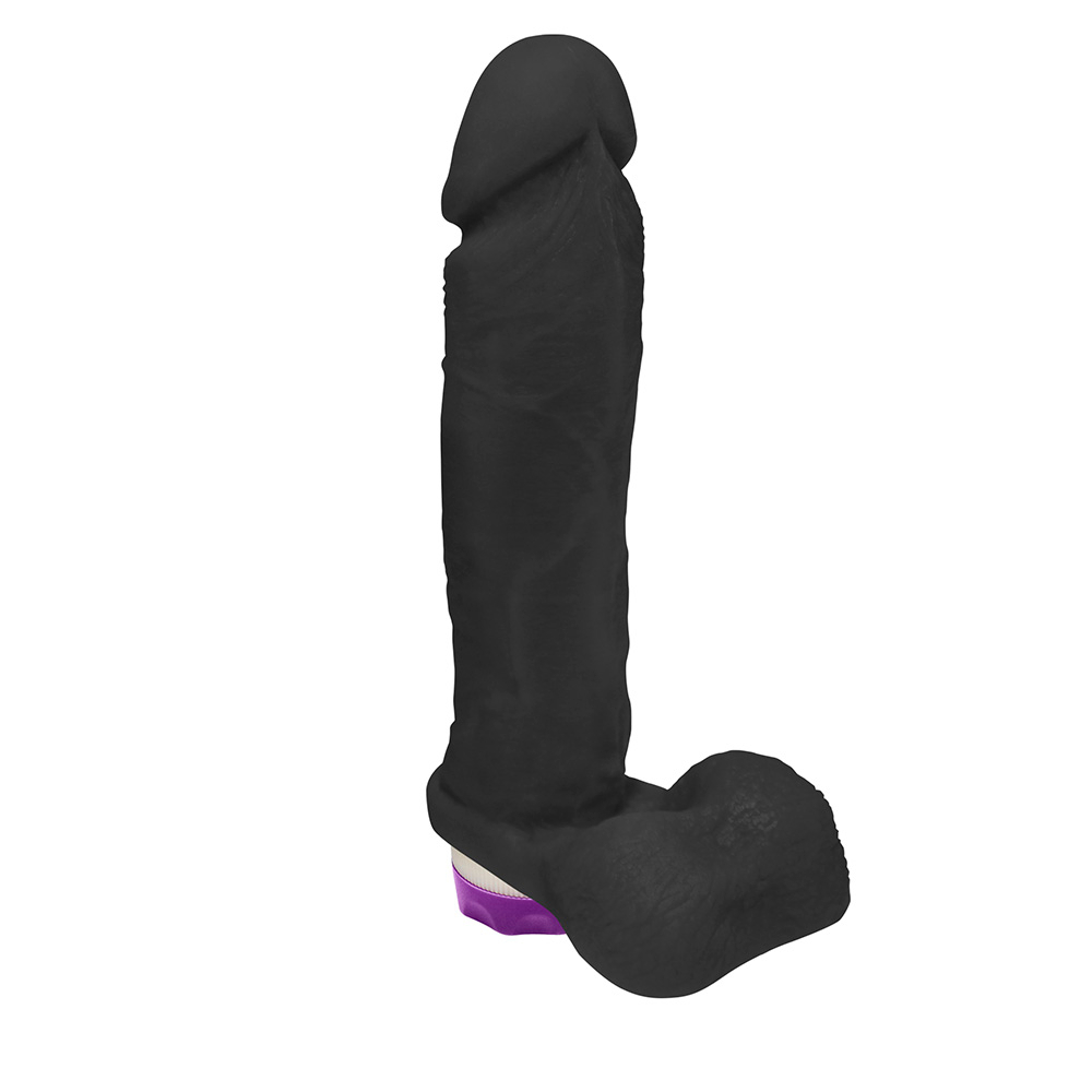 Vista lateral do P�nis de Borracha Dion�sio, evidenciando comprimento de 19cm, espessura de 4,5cm e flexibilidade