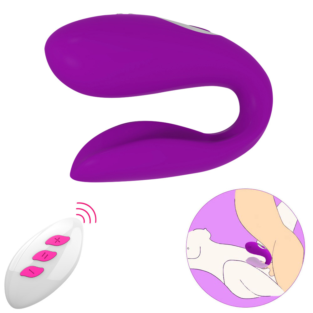 Vibrador para Casal Recarregável em Silicone com 12 Vibrações e Controle sem Fio Ulove Roxo | Foto 02 Vibrador para Casal Recarregável em Silicone com 12 Vibrações e Controle sem Fio Ulove Roxo | Foto 02