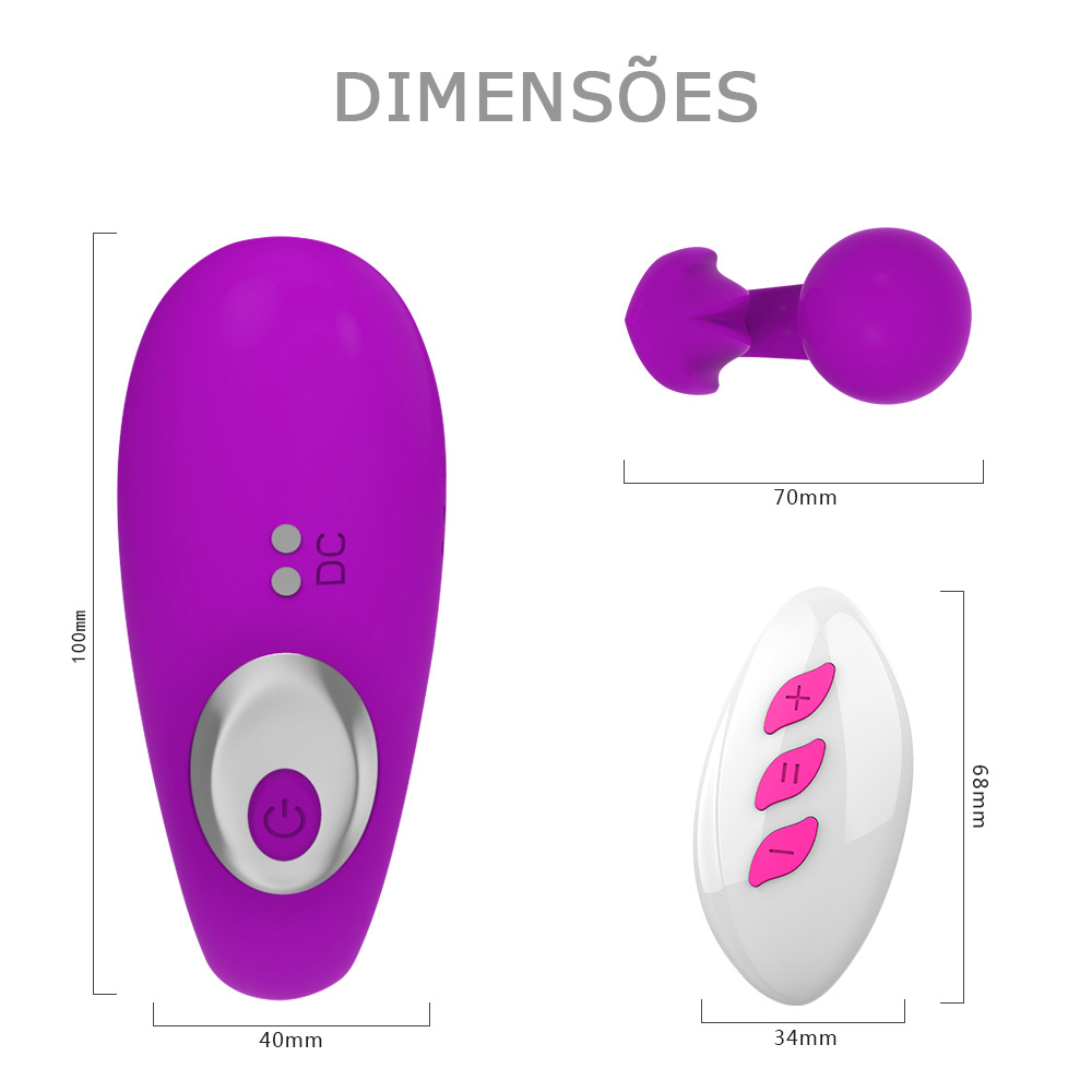 Vibrador para Casal Recarregável em Silicone com 12 Vibrações e Controle sem Fio Ulove Roxo | Foto 05 Vibrador para Casal Recarregável em Silicone com 12 Vibrações e Controle sem Fio Ulove Roxo | Foto 05
