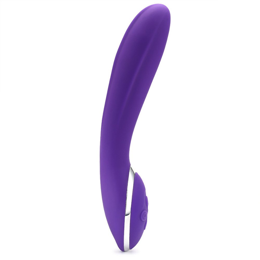 Vibrador Ponto G em Silicone Recarregável com 12 Vibrações Basil Roxo | Foto 01 Vibrador Ponto G em Silicone Recarregável com 12 Vibrações Basil Roxo | Foto 01