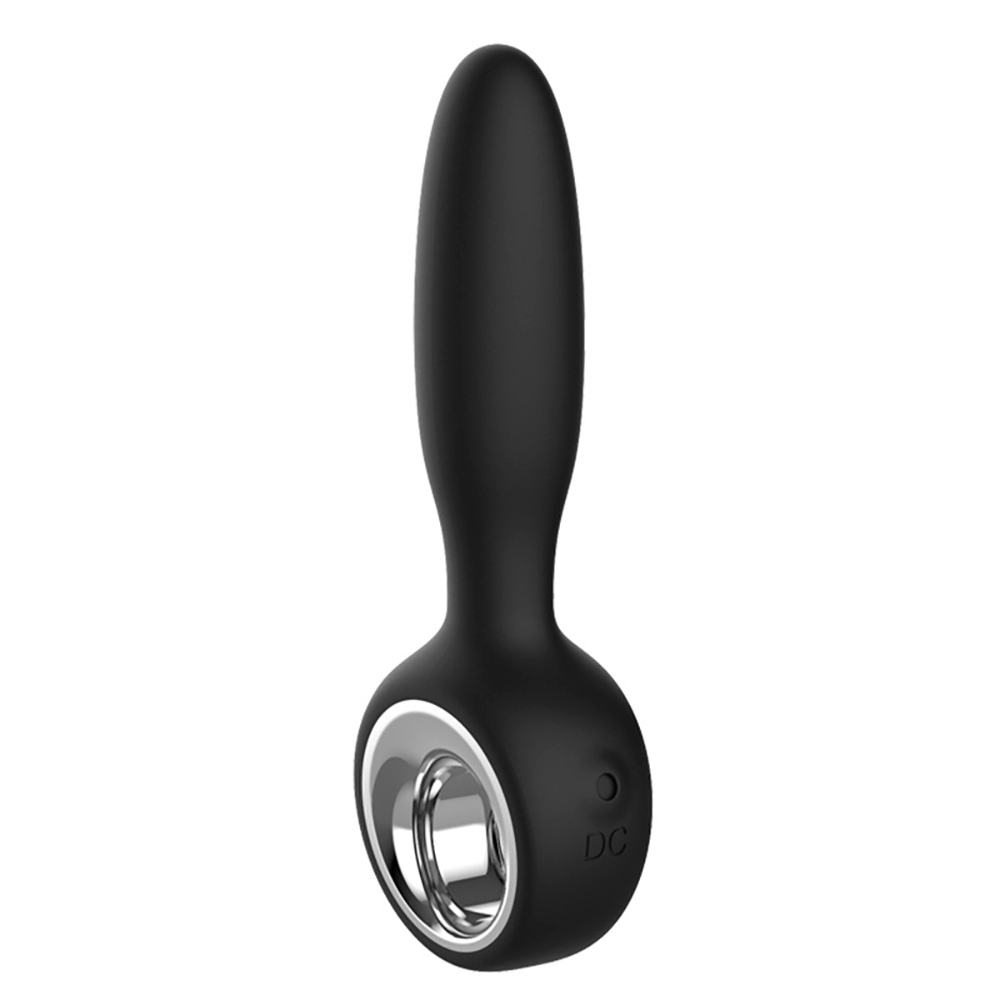 Plug Anal com Vibrador Recarregável em Silicone com 12 Vibrações Dylon Preto | Foto 01 Plug Anal com Vibrador Recarregável em Silicone com 12 Vibrações Dylon Preto | Foto 01