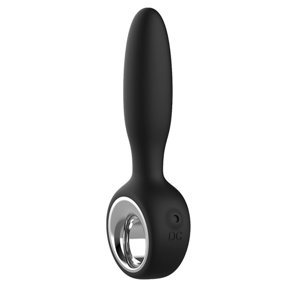 Plug Anal com Vibrador Recarregável em Silicone com 12 Vibrações Dylon Preto | Foto 02 Plug Anal com Vibrador Recarregável em Silicone com 12 Vibrações Dylon Preto | Foto 02