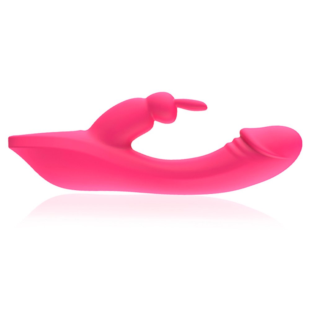 Vibrador Duplo Flex�vel em Silicone Recarreg�vel com 7 Vibra��es Olly Rabbit Pink | Foto 03