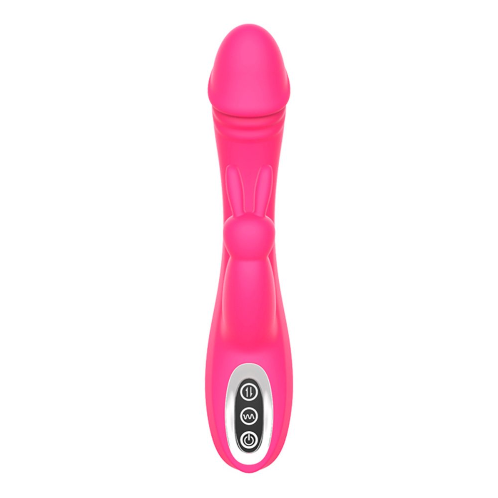 Vibrador Duplo Flex�vel em Silicone Recarreg�vel com 7 Vibra��es Olly Rabbit Pink | Foto 04