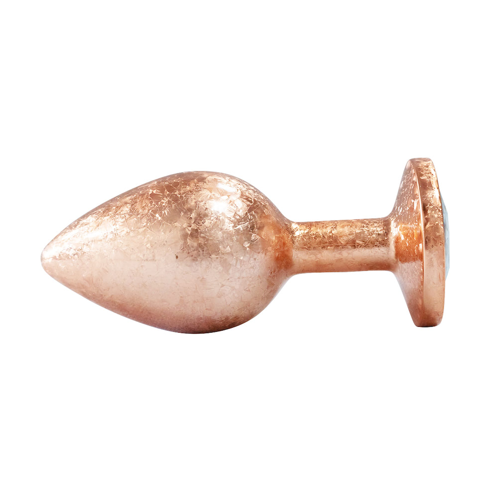 Plug Anal Joia em Metal com Base Redonda e Pedra Vermelha 8,2 x 3,4cm Dourado | Foto 04