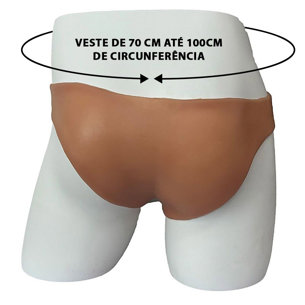 Capa Peniana em Cyberskin de 19,5cm e Extensor Interno de 5cm com Cinta Bege | Foto 05