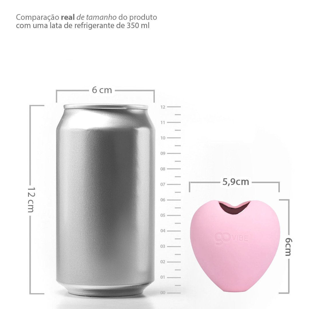 Vibrador para Clit�ris Love Rosa, vista da parte traseira com a �rea de contato e acabamento em silicone
