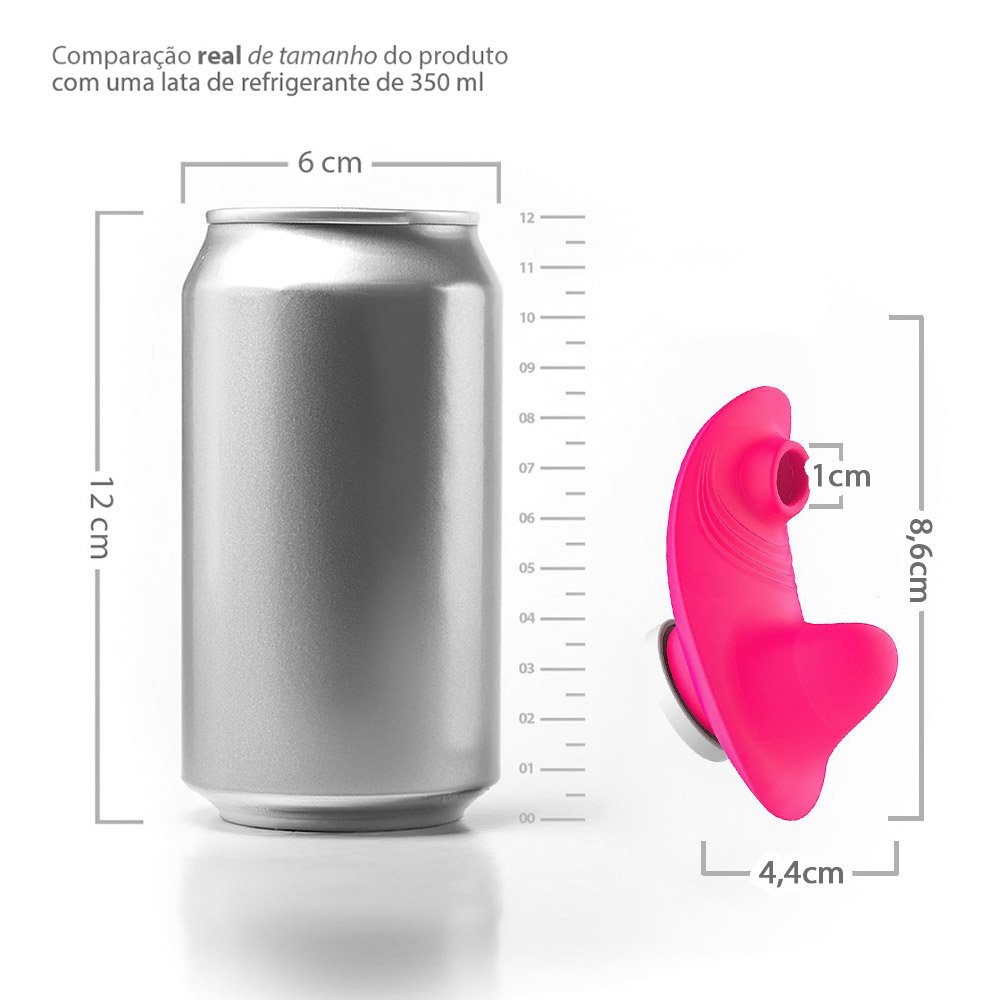 Pulsador de Clit�ris e Vibrador Recarreg�vel Sophia Pink | Vista traseira com conex�o USB para recarga e base est�vel