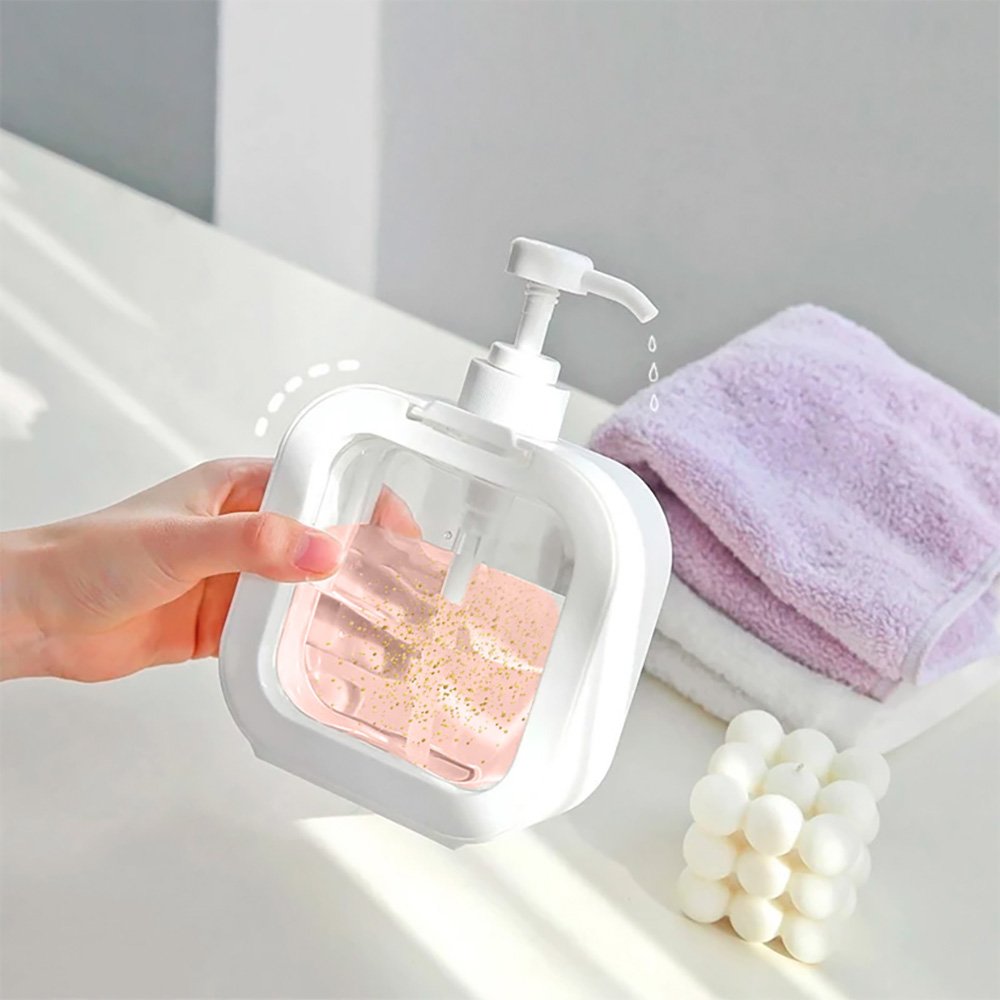 Sabonete Corporal L�quido Luxo Glow Zalia - Frasco em outro �ngulo com ambiente iluminado, destacando o brilho do produto