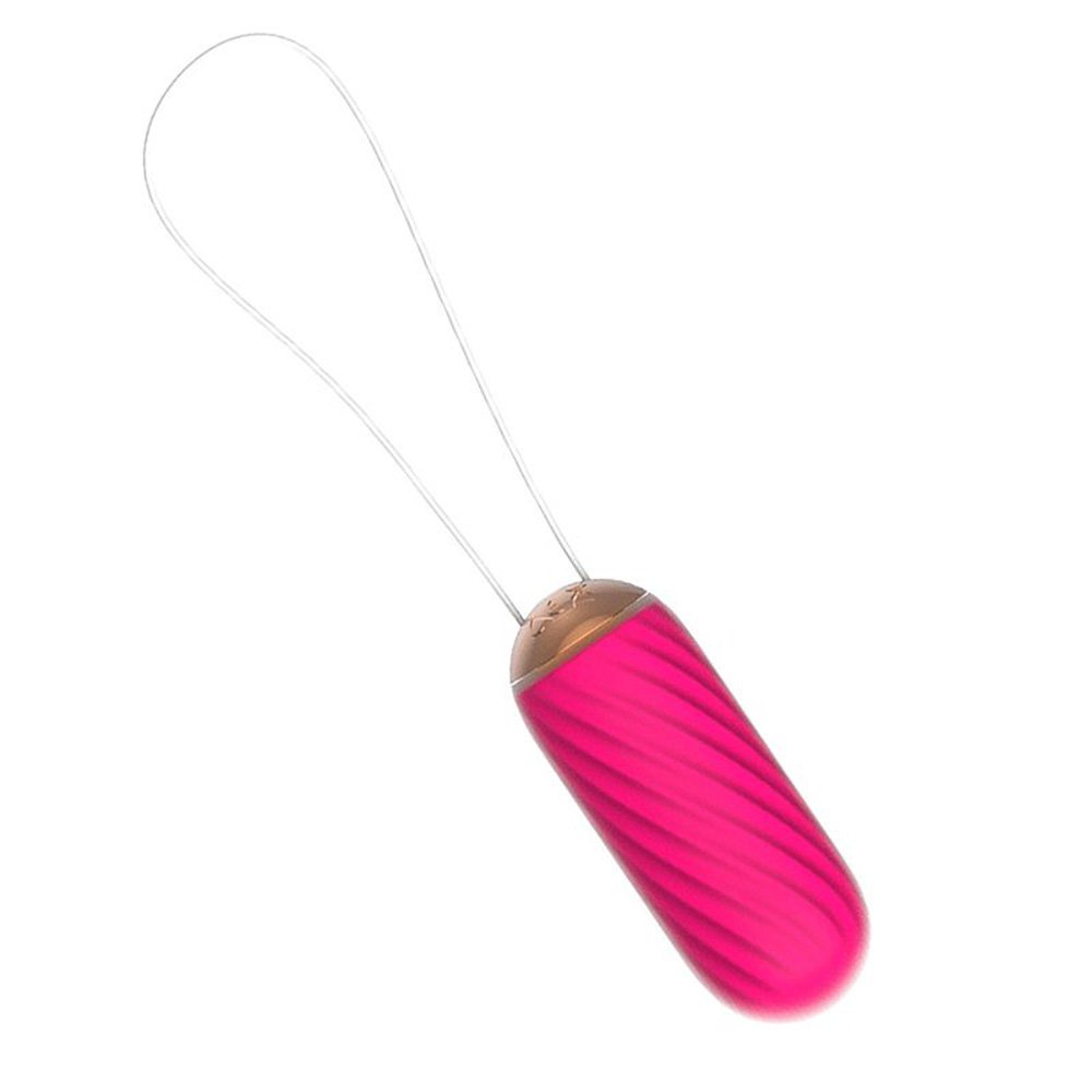 Vibrador Bullet Recarreg�vel em Silicone 10 Vibra��es Ying Pink | Vista traseira com cabo de remo��o