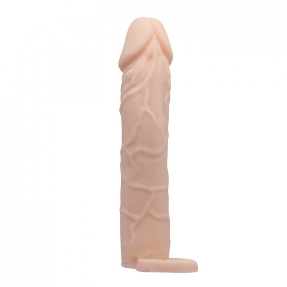 Capa Peniana com Extensor de 5cm Flex�vel em Cyberskin com Anel para o Escroto | Foto 03