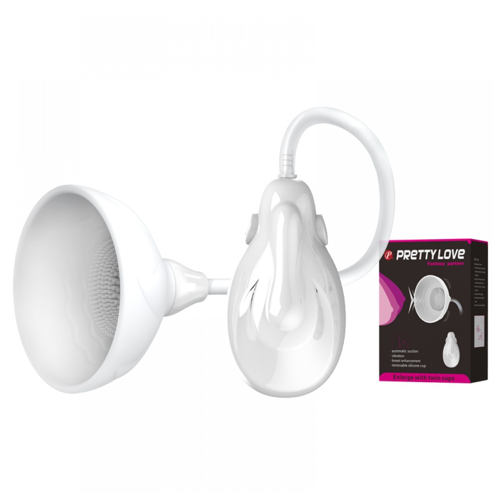 Bomba para Seios com Vibrador com Ponta de Silicone Removível Branca | Foto 01