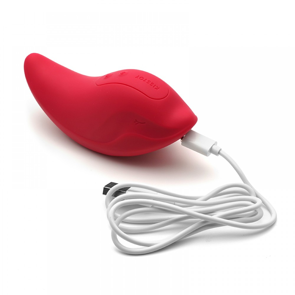 �ngulo que mostra a entrada USB do Vibrador Heidi Pink, destacando sua recarregabilidade