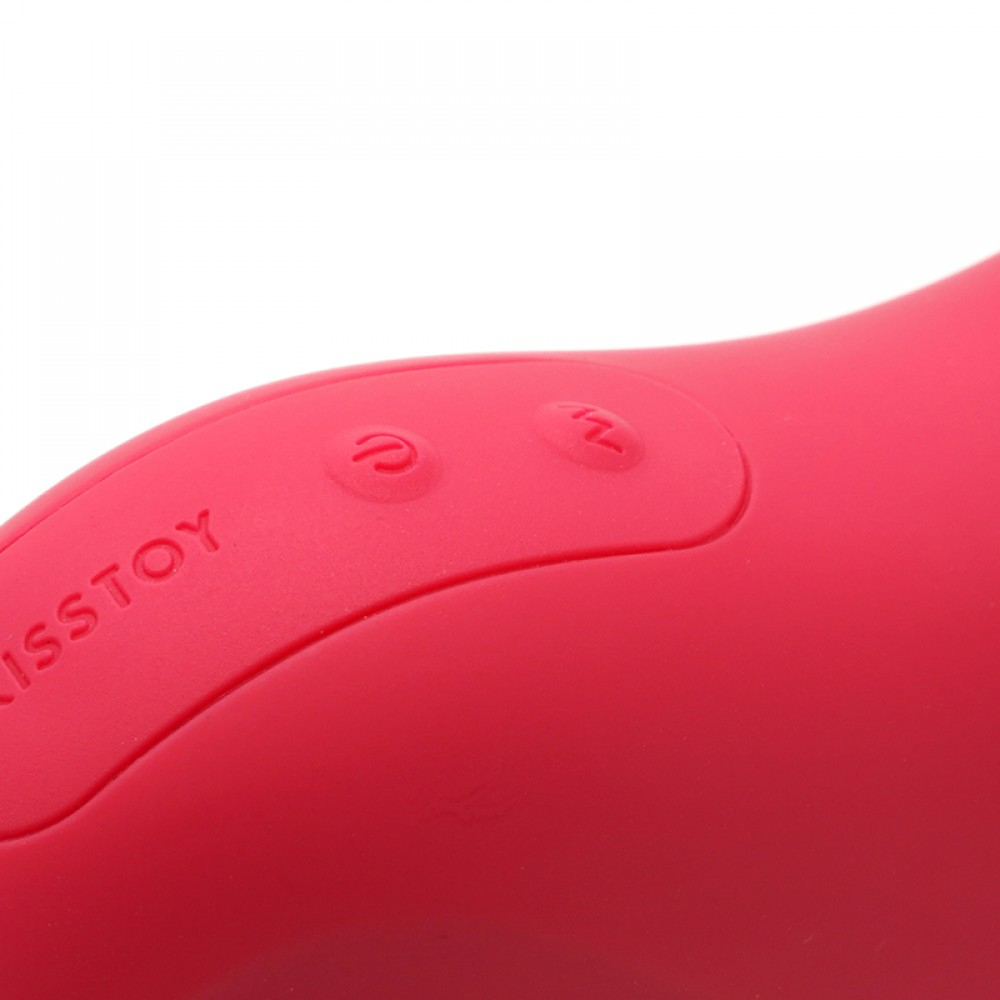 Close nos detalhes dos bot�es de controle e textura do silicone do Vibrador Heidi Pink