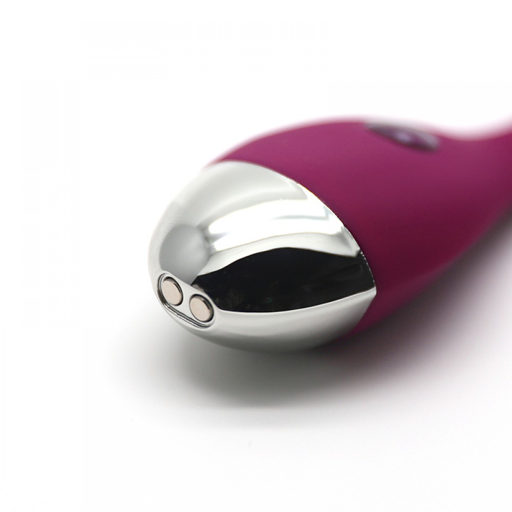 Vibrador Feminino Recarregável em Silicone com 10 Vibrações Evelyn Roxo | Foto 03