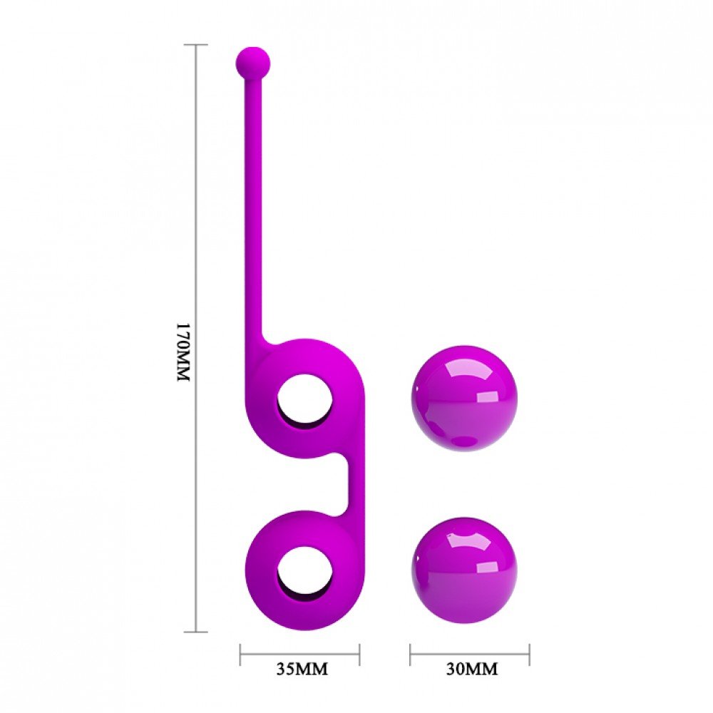 Bola de Pompoarismo Kegel Ball em Silicone Tighten Up III 39g Cada Roxa | Foto 06 Ilustrativa