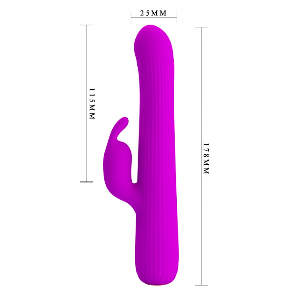 Vibrador Rabbit Rotativo em Silicone, Recarregável, 4 Vibrações, USB, Julian Roxo | Foto 04 Ilustrativa Vibrador Rabbit Rotativo em Silicone, Recarregável, 4 Vibrações, USB, Julian Roxo | Foto 04 Ilustrativa