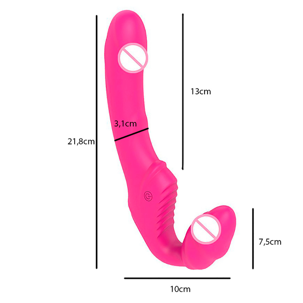 Cinta Peniana para Ela para Invers�o de Papel em Silicone com 9 Vibra��es Nana Pink | Foto 06