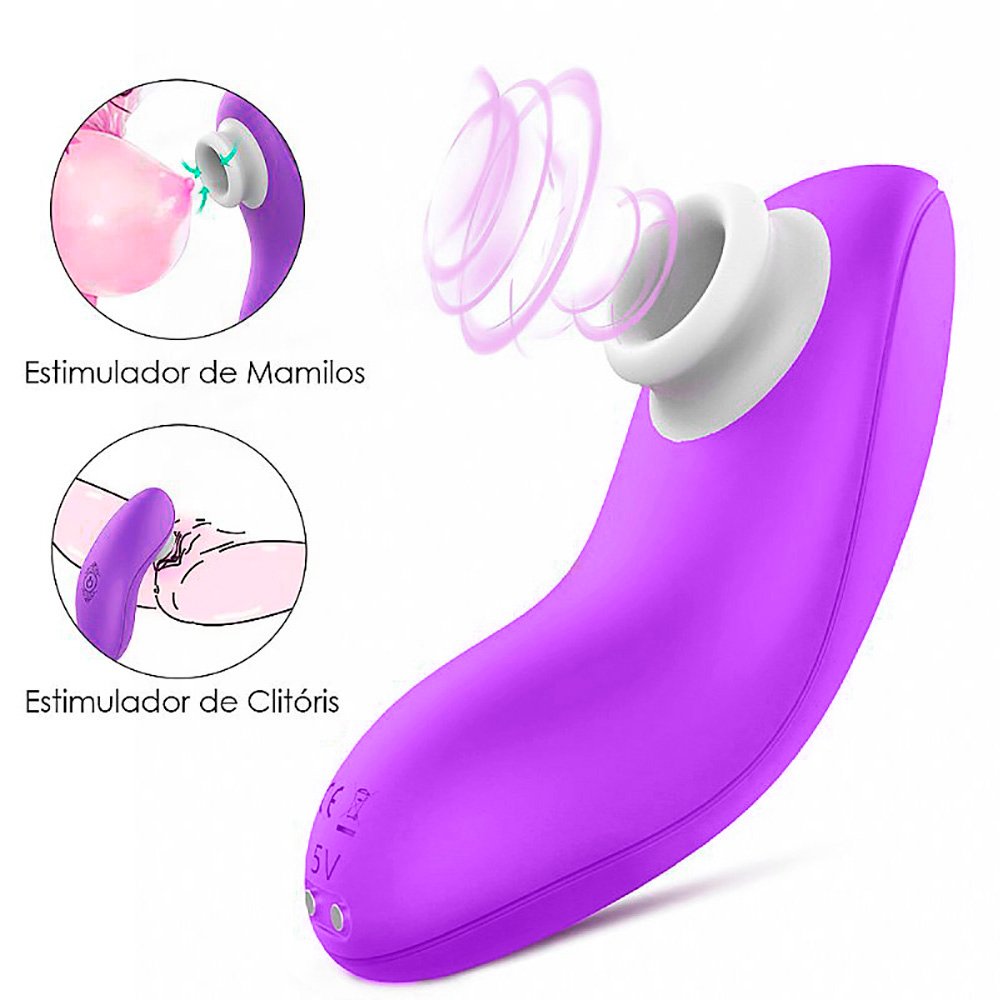Sugador de Clit�ris com 10 Modos de Suc��o Pluse Roxo | Foto 06